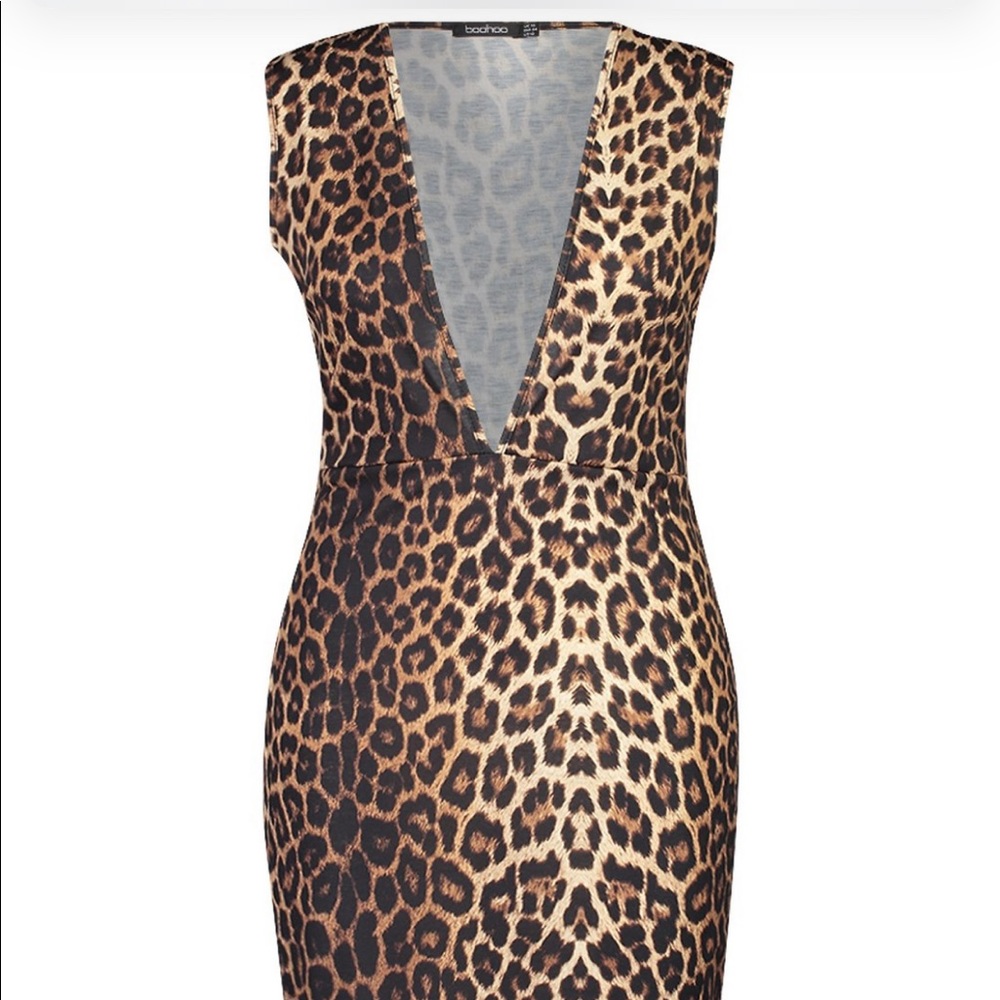 Leopard Plunge Dress